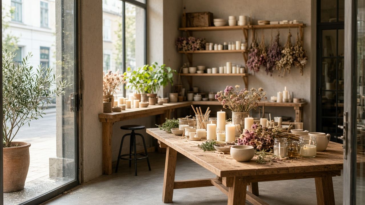 Candle / craft workshop studio workspace at Rapid Forge House